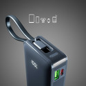 Powerbanka SBS 10000 mAh 20W s USB-C kabelem - tmavě šedá