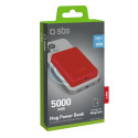 Powerbanka SBS TEBB5000MAG1CR 5000 mAh MagSafe - červená