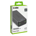 Powerbanka SBS TTBB30000PD20K 30000 mAh - black