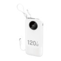 Dudao K13Pro 10 000 mAh powerbanka (vestavěný kabel) bílá