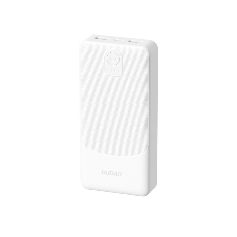 Powerbanka Dudao K10 10000mAh 2.4A 2 x USB-A pro nabíjení - bílá