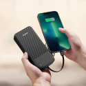 Powerbanka Dudao K11 Pro 20000mAh s kabely - černá