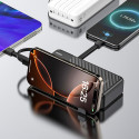Powerbanka Dudao K11 Pro 20000mAh s kabely - černá