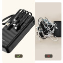 Powerbanka Dudao K11 Pro 20000mAh s kabely - černá