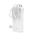 Powerbanka Dudao K11 10000 mAh s kabely - bílá