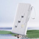 Powerbanka Dudao K11 10000 mAh s kabely - bílá