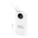 Powerbanka Dudao K13Pro 20000 mAh se kabely - bílá