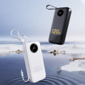 Powerbanka Dudao K13Pro 20000 mAh se kabely - bílá