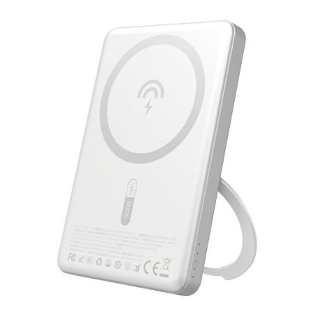 Powerbanka Dudao K28S 20W PD 5000mAh MagSafe se stojánkem - stříbrn