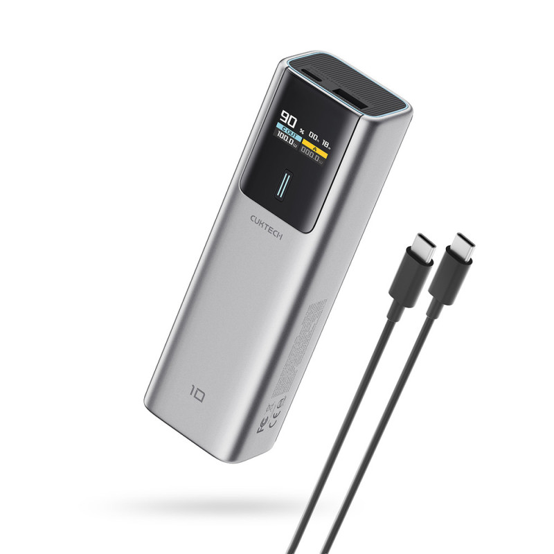 Powerbanka Cuktech CKPB100PGLBL 10.000mAh pro zařízení - šedá