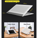 BASEUS SUDD-GY Mesh Portable Laptop Stand Stojánek pro laptop do 15", tmavě šedý