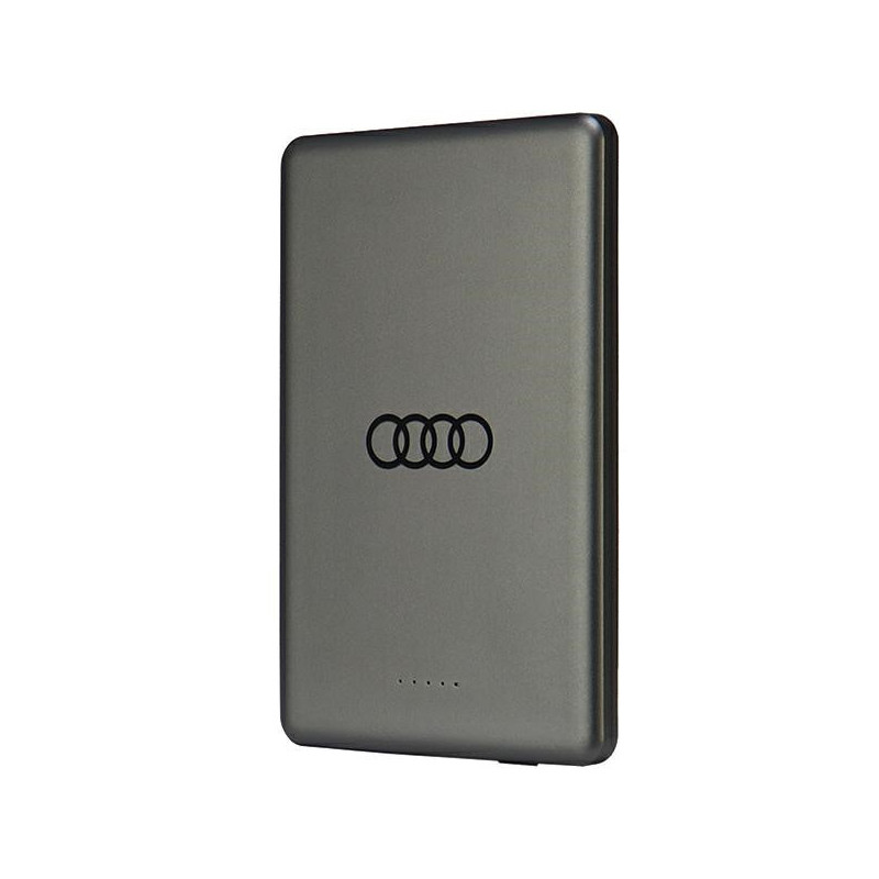Powerbanka Audi BIG LOGO MagSafe indukční 15W 5000mAh pro telefon - šedá