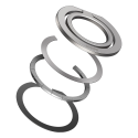 BASEUS SUCH000012 Halo Magnetický (MagSafe) kroužek s prstýnkem, stříbrný