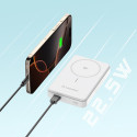 Powerbanka Wozinsky WLWP-10KA0Y3WS 22.5W PD Qi2 10000 mAh bílá