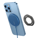 BASEUS SUCH000012 Halo Magnetický (MagSafe) kroužek s prstýnkem, stříbrný