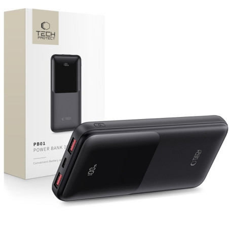 Powerbanka Tech-Protect PB01 10000mAh 22,5W - black