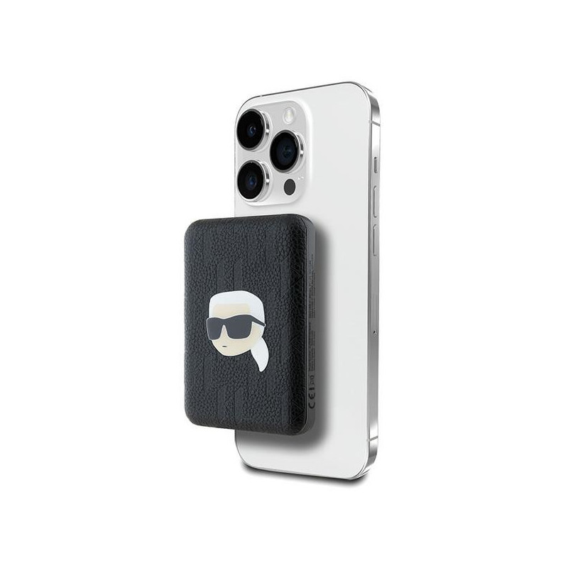 Powerbanka Karl Lagerfeld KLPB5FPGKSKIHK 5.000mAh pro MagSafe - černá/černá
