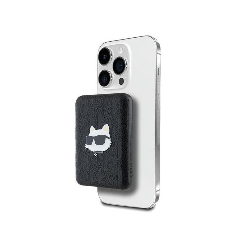 Powerbanka Karl Lagerfeld KLPB5FPGKSCHHK 5.000mAh pro MagSafe - černá/černá