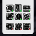 BASEUS SUYL-FK01 Cube Gravity držák telefonu do mřížky automobilu, se smajlíky, černý