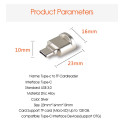 AG PREMIUM MCRT Miniaturní USB-C čtečka Micro SD karet, zlatá