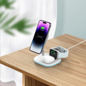 Tech-Protect QI15W-A27 3v1 MagSafe nabíječka - bílá