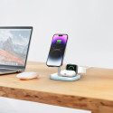 Tech-Protect QI15W-A27 3v1 MagSafe nabíječka - bílá
