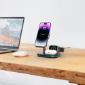 Tech-Protect QI15W-A27 3v1 bezdrátová nabíječka MagSafe - černá