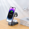 Tech-Protect QI15W-A28 3v1 MagSafe nabíječka - černá