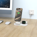 Tech-Protect QI15W-A22 3v1 MagSafe nabíječka - bílá