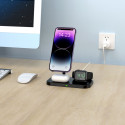 Tech-Protect QI15W-A22 3v1 MagSafe nabíječka – černá
