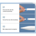 BASEUS SXBC010002 Smooth Writing Tips - hroty pro stylus, Apple Pencil kompatibilní, bílé, 2ks