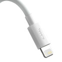 BASEUS TZCALZJ-02 Simple Wisdom Sada 2ks kabelů USB/Lightning 12W, 1,5m, bílý