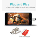 AG PREMIUM MCRT Miniaturní USB-C čtečka Micro SD karet, zlatá