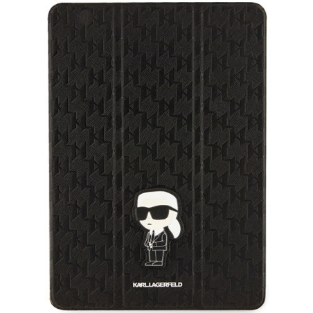 Karl Lagerfeld SAFFIANO MONOGRAM IKONIK pro iPad 10.2 (2019) – čern