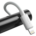 BASEUS TZCATLZJ-02 Simple Wisdom kabel USB-C/Lightning PD 20W, 1,5m, bílý, 2-pack