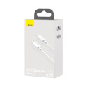 BASEUS TZCATLZJ-02 Simple Wisdom kabel USB-C/Lightning PD 20W, 1,5m, bílý, 2-pack