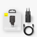 BASEUS TZCCSUP-B01 Super Si nabíječka s kabelem USB-C/Lightning a výkonem 20W, černá