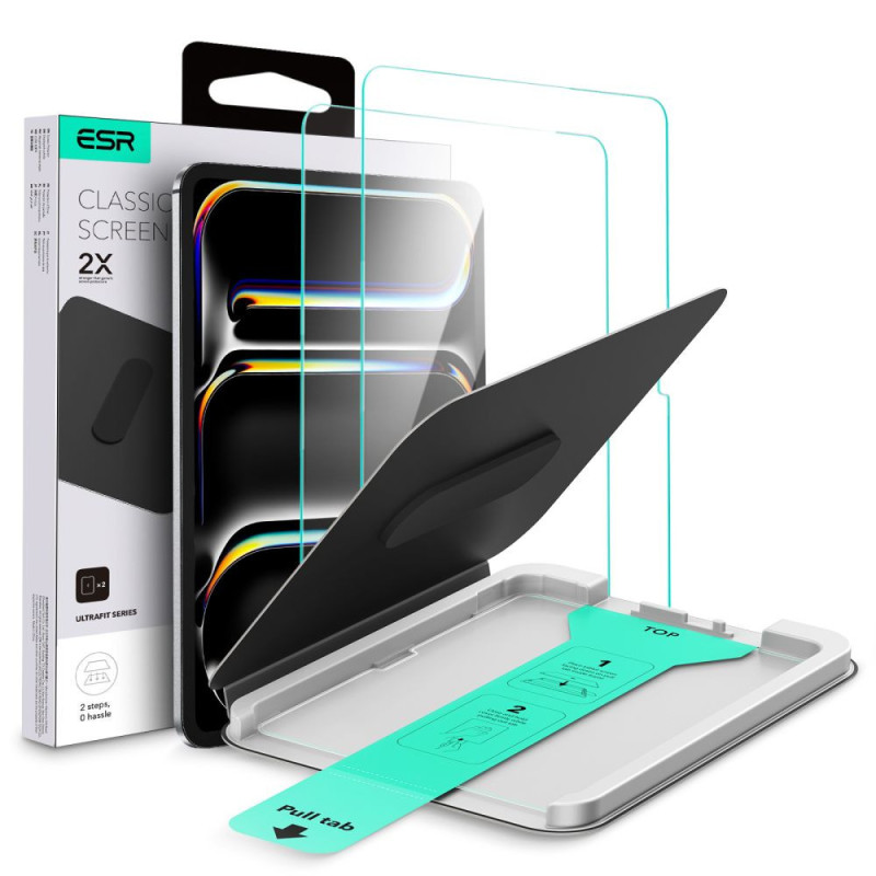 Ochranné sklo ESR ULTRAFIT TEMPERED GLASS pro iPad Pro 13” 7 / 8 / 2024-2025 - clear