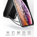 BASEUS WIAPIPH65-QA01 Silikonový kryt se šňůrkou pro iPhone XS Max, kouřově černý