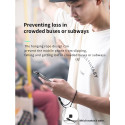 BASEUS WIAPIPH65-QA01 Silikonový kryt se šňůrkou pro iPhone XS Max, kouřově černý