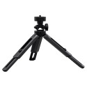 AG PREMIUM Mini teleskopický tripod se závitem 1/4" a čelistí pro telefon 4,5-7", černý