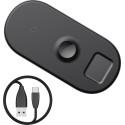 BASEUS WX3IN1-C01 Bezdrátová nabíječka 3v1 pro iPhone, Watch a AirPods, černá