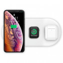 BASEUS WX3IN1-C02 Bezdrátová nabíječka 3v1 pro iPhone, Watch a AirPods, bílá