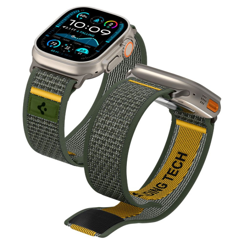 Řemínek Spigen ATHLEX AIR pro Apple Watch 44 / 45 / 46 / 49 mm - zelená