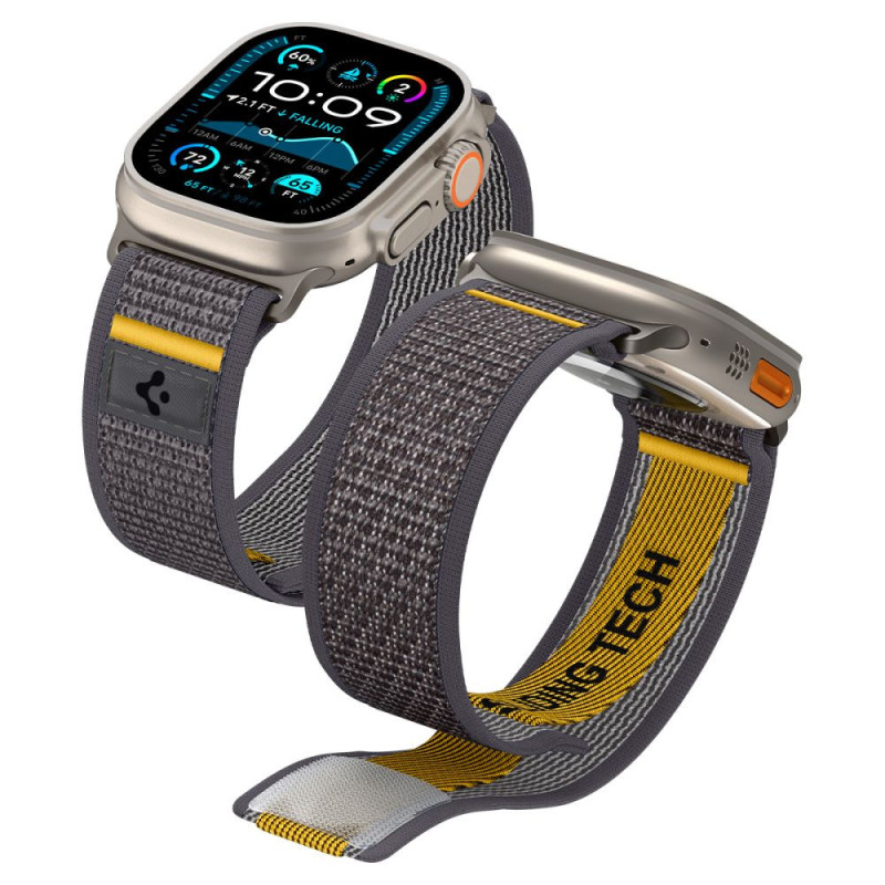 Řemínek Spigen ATHLEX AIR pro Apple Watch 44 / 45 / 46 / 49 mm - šedý