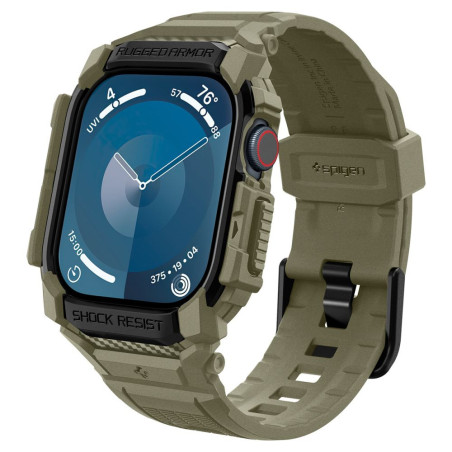 Řemínek Spigen Rugged Armor ”Pro” pro Apple Watch 10 46mm - zele