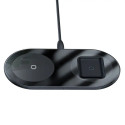 BASEUS WXJK-01 Simple bezdrátová nabíječka 2v1 pro iPhone a AirPods, černá