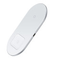BASEUS WXJK-02 Simple bezdrátová nabíječka 2v1 pro iPhone a AirPods, bílá
