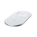 BASEUS WXJK-02 Simple bezdrátová nabíječka 2v1 pro iPhone a AirPods, bílá