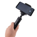 AG PREMIUM Mini teleskopický tripod se závitem 1/4" a čelistí pro telefon 4,5-7", černý